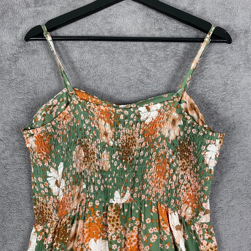 Lily Rose Maxi Dress Womens XL Green Floral Prairie Cottgecore Bohemian NWT - Picture 5 of 14